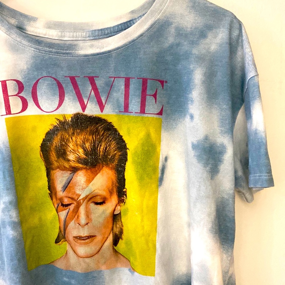 David Bowie Tie Dyed Crop Top